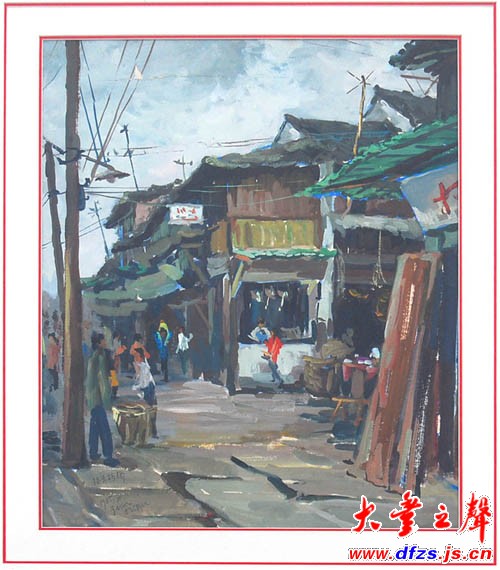 绍兴柯桥(水粉,40厘米*60厘米).